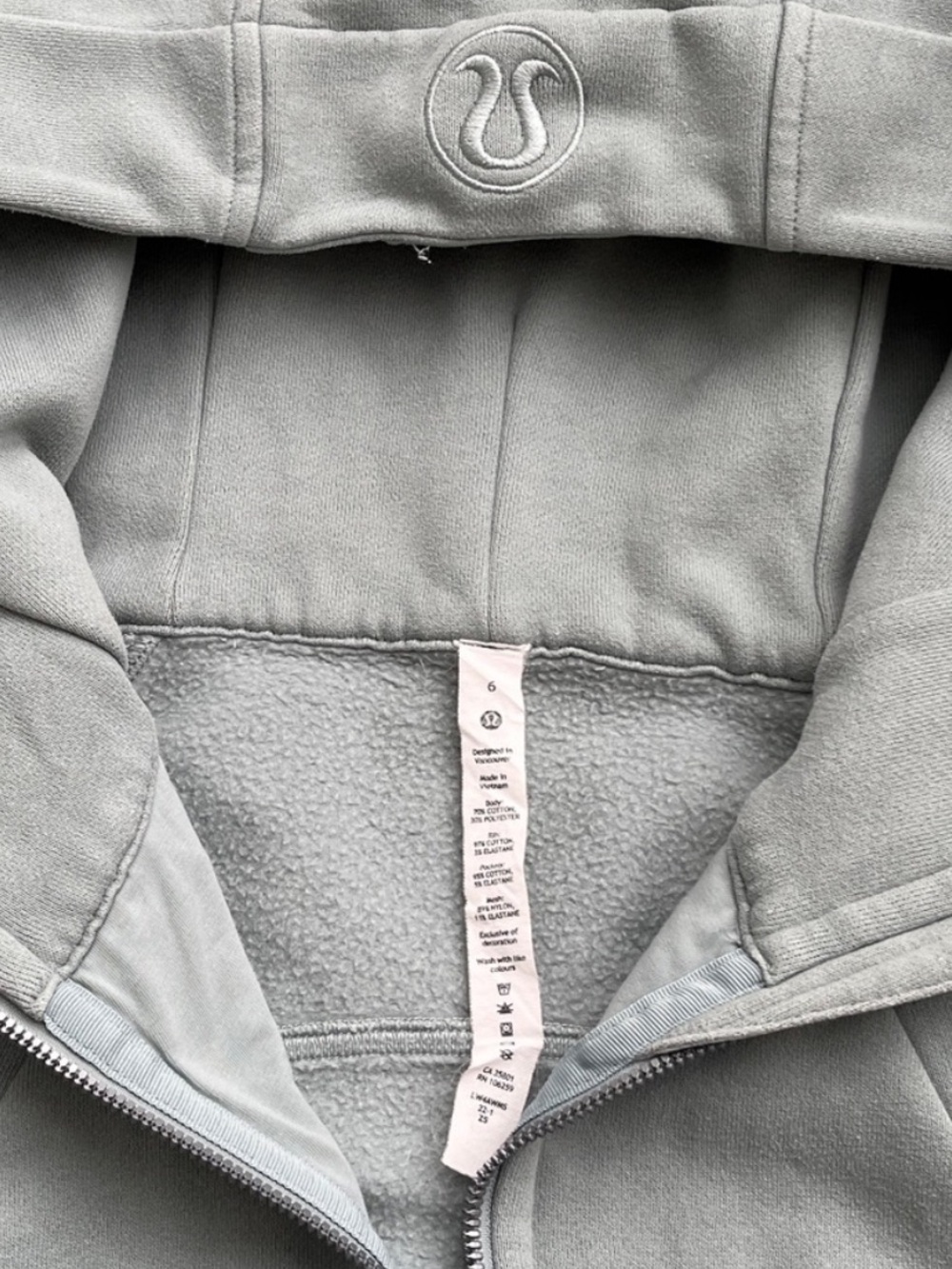 Lululemon Green Full-Zip Scuba Hoodie | Size 6 - Picture 4 of 6